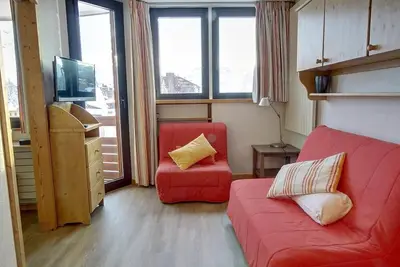 Image de À 10m des pistes de ski, 4ème étage, balcon, télévision, casier à ski, 26m², Avoriaz