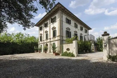 Unique property: elegant and prestigious Art Nouveau villa in the Tuscan hills.