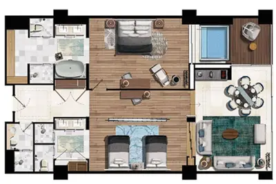 Image de 2 Bedroom Grand Luxxe Suite Royal - In the heart of the Resort