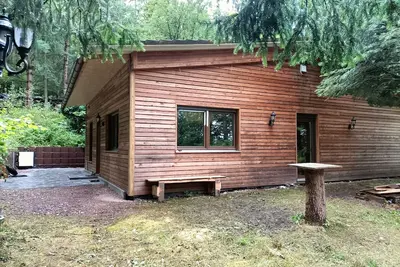 Image de Maison de vacances 'Waldhaus Hempe' avec terrasse privée, jardin privé et Wi-Fi