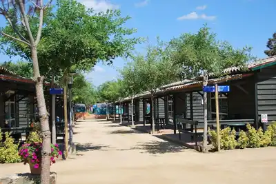 Image de Bungalow en bois dans un camping