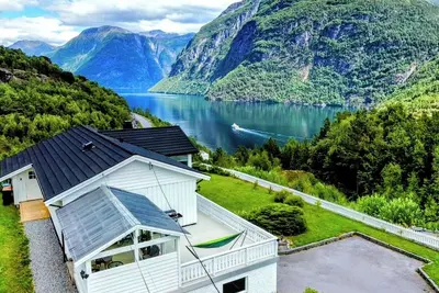Mountain garden by the Geirangerfjord