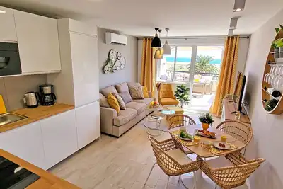 Image de Vacation apartment Sol, sea view, air conditioning, WiFi, pool, close to the beach, Morro Jable