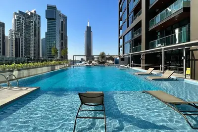 Image de Modern Studio | Downtown Dt1, Walk to Dubai Mall, Burj View & Metro