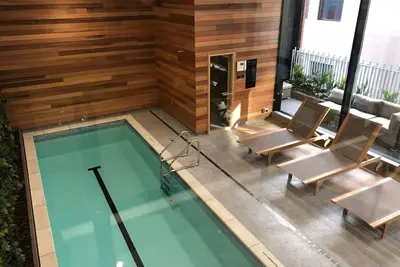 Sky Tower Views from this Modern Apartment Balcony