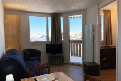 Image de À 50m des pistes de ski, 5ème étage, vue station, balcon, télévision, casier à ski, 28m², Avoriaz