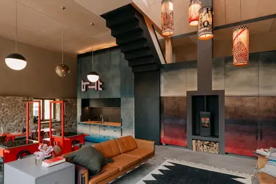 Image de Maison de vacances 'Feuer Und Flamme' avec vue sur les montagnes, terrasse privée et Wi-Fi