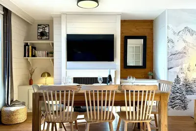 Image de Appartement 6 personnes avec vue et piscine au pied des pistes