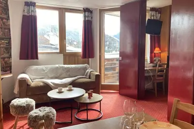 Image de À 10m des pistes de ski, 3ème étage, balcon, télévision, casier à ski, 31m², Avoriaz