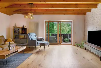 Image de Appartement 'Jogis Paradies In Ruhiger Lage' avec jardin partagé, balcon et Wi-Fi