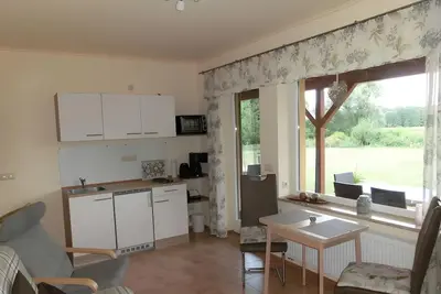 Image de Appartement 'Federower Hofsee Fischadler' avec vue sur le lac, terrasse privée et Wi-Fi