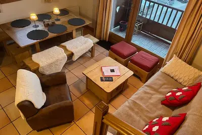 Image de Appartement duplex au centre de la station, Ă 20m des pistes, 7 pers, Wifi, parking gratuit