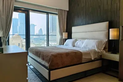 Image de Modern 2-bedroom apartment with fitness room, WiFi in vibrant Dubai Burj khalifa