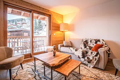Image de Appartement cosy 7 pers, 2 chambres, pied de pistes avec parking et WiFi
