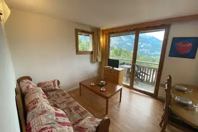 Image de Nid douillet avec superbe vue sur le parc de la Vanoise Ă 100m des pistes.