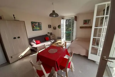 Image de Studio lumineux centre-ville La Roche-Posay avec Wi-Fi, lave-linge, lave-vaisselle, animaux admis
