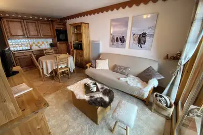 Image de Appartement avec balcon au pied des pistes, idéal pour les familles!