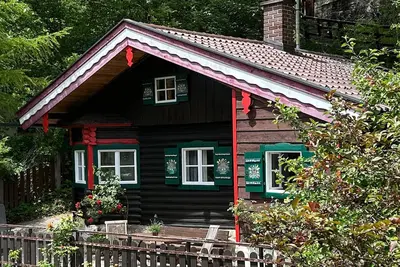 Image de Maison de vacances 'Ferienhaus Zaunkönig' avec vue sur la montagne et terrasse privée