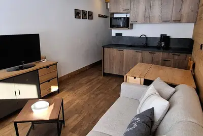 Image de Studio confortable au pied des pistes avec Tv à Plagne Centre
