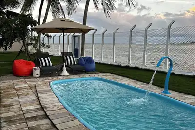 Beachfront House in Barra de Sao Miguel