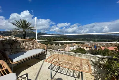 Image de Maison de vacances 'Campanet - Sant Miquel 30' avec vue sur la montagne, terrasse privée et Wi-Fi