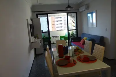 Image de Fully air-conditioned apartment in Meireles, 350 meters from the Fortaleza coast.