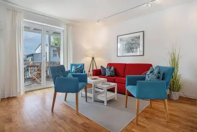 Image de Appartement de vacances 'Inselliebe Rügen' avec accès à la piscine Ahoi, sauna et balcon