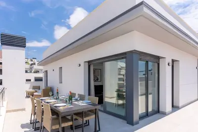 Penthouse moderne Chicago à Sitges avec terrasse sur le toit
