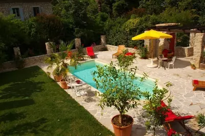 Image de La Vialle vacation in the Ardèche France with pool for families near Pont d'Arc