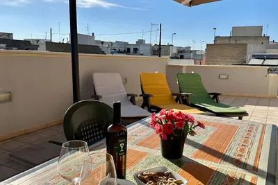Appartement 'Dimora Sammartino' avec terrasse privée, Wi-Fi et climatisation