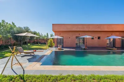 Image de Luxurious villa with 6 bedrooms and WiFi, Ac in welcoming Marrakech