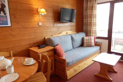 Image de À 10m des pistes de ski, 4ème étage, balcon, télévision, casier à ski, 26m², Avoriaz