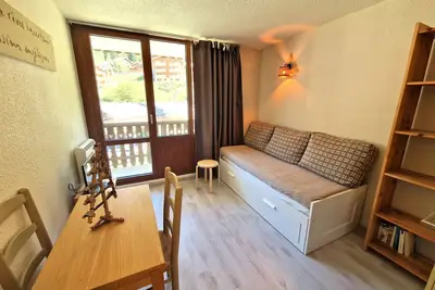 Image de Studio chaleureux 4 pers avec balcon, idéal station Valfréjus