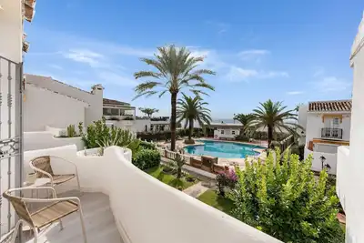 Image de Maison de vacances '225 Mijas Playa La Cala' avec vue sur la mer, Wi-Fi et climatisation