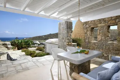 Image de Studio Appartement 'Vlia Mar Myconian Residences 35' avec vue sur la mer, Wi-Fi et climatisation