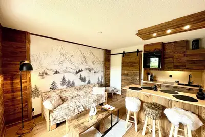 Image de Studio cosy avec vue sur Mont Blanc