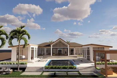 Image de Sandcliffe Villa, - New 6, 000 Sqft. Villa, Close to airport & Town w/ enclosed poolside kitchen!