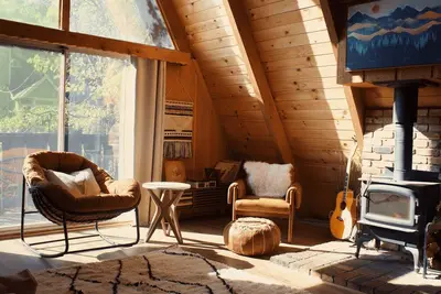 Image de Cozy 3-bedroom A-Frame cabin in charming Running Springs with WiFi