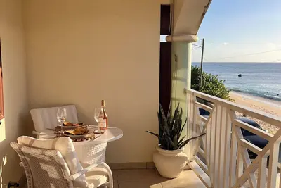 Bamaluz, White Sands, Speightstown. \nBeachfront 2 bed apartment.