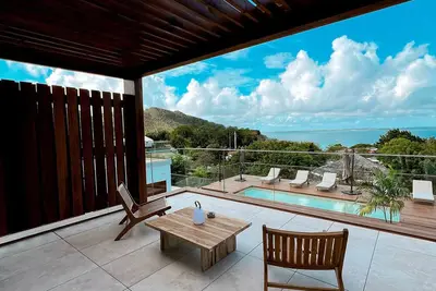 Image de Duplex luxueux avec jacuzzi privé et vue mer à Saint-Martin