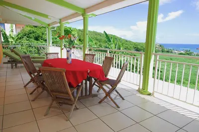 Image de villa, vue mer, piscine