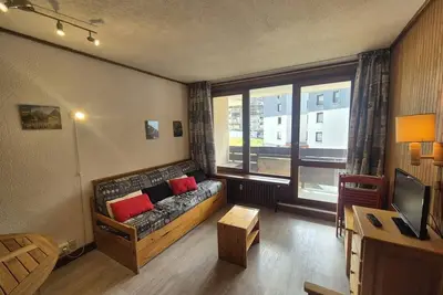 Image de 100m du centre station, 5ème étage, balcon, télévision, casier à ski, 25m², Tignes