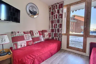 Image de Studio cabine sud-ouest 4 personnes avec balcon à Belle Plagne