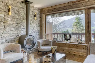 Image de Appartement rénové 2 pièces à Megève avec balcon, wifi, parking.