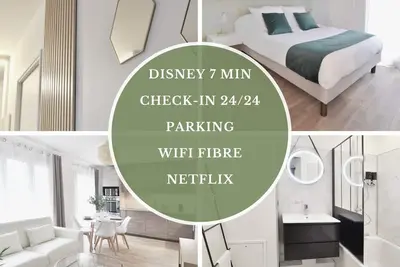 Image de L'Olivier 7min Disneyland Paris 4 personnes + 1 bébé avec Parking/Balcon