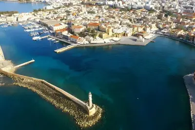 Image de Chambre 'Porto Chania B3' avec jardin partagé, Wi-Fi et climatisation