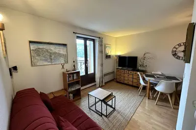 Image de 2ème étage, vue montagne, balcon, télévision, casier à ski, 28m², Villard de Lans