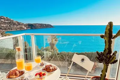 Image de À 5 min de Monaco! Studio magnifique vue mer, Golfe Bleu, accès plage et train