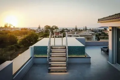 Rooftop Luxurious Suites with Sea Views and Private Pools 600m from the beach