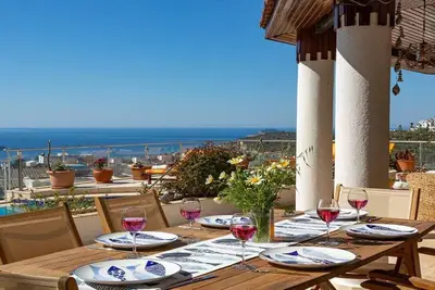 Villa in Kalkan, Panoramic Mediterranean Sea View, Sleeps 9